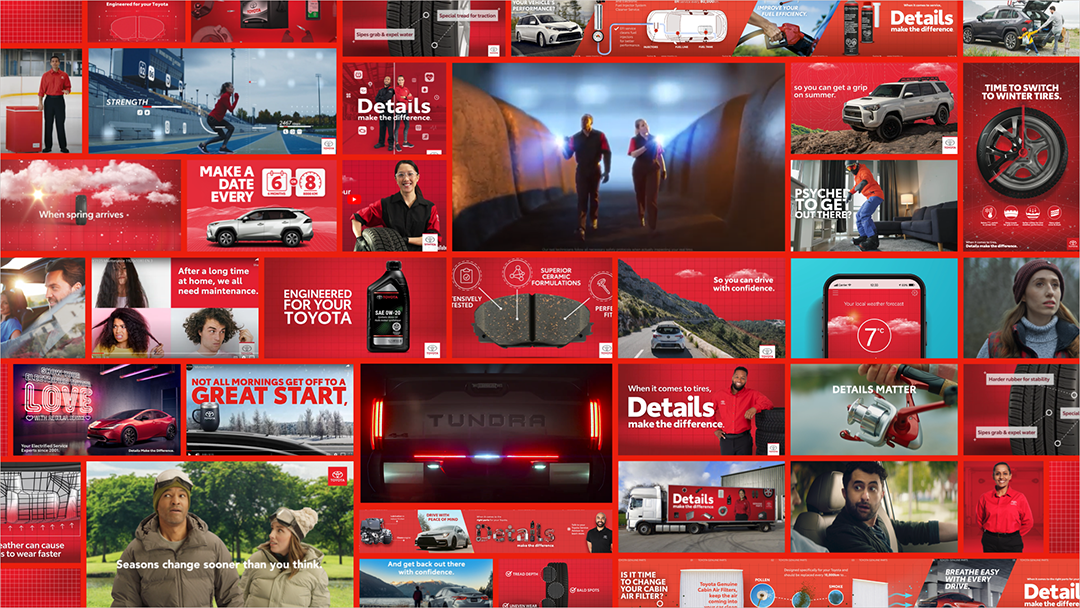 Collage on Toyota media