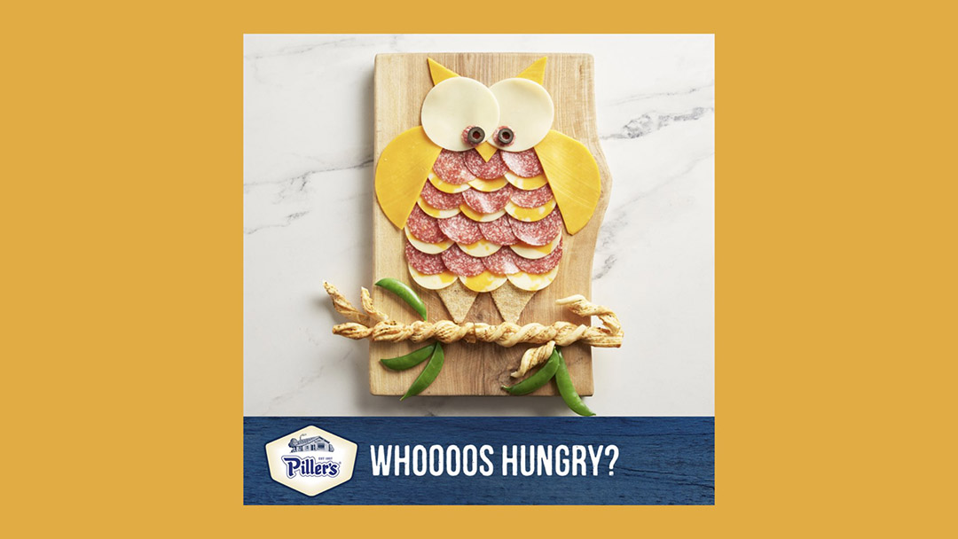 Whoooooos hungry? Owl made of Piller's product